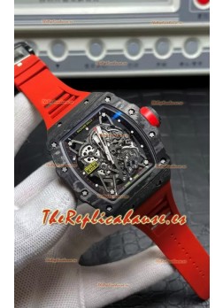 Richard Mille RM35-02 Rafael Nadal Fibra de Carbono con Tourbillon Genuino Reloj Super Clon