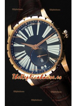 Roger Dubuis Excalibur RDDBEX0587 Oro Rosado Dial Gris Reloj Réplica Suizo