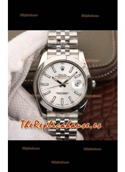 Rolex Datejust 41MM Movimiento Cal.3135 Reloj Réplica Suizo en Caja de Acero 904L Dial Blanco