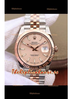 Rolex Datejust 41MM Movimiento Cal.3135 Reloj Réplica Suizo en Acero 904L en Dos Tonos Dial Champange