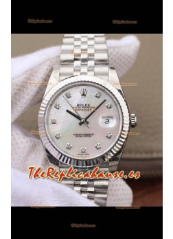Rolex Datejust 41MM Movimiento ETA-3135 Réplica Suiza Caja en Acero 904L en Dial Perla