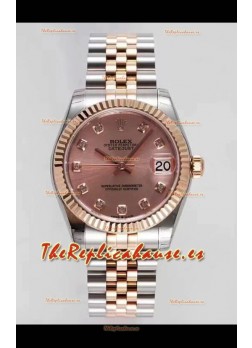 Rolex Datejust 31MM Movimiento Cal.3135 Reloj Réplica Suizo Dial Champange Correa Jubilee - Reloj Ultimate Acero 904L