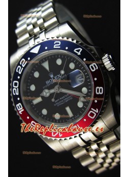 Rolex GMT Masters II 116719BLRO Bisel Pepsi Reloj Réplica Suizo Movimiento Cal.3186 - Último Reloj de Acero 904L