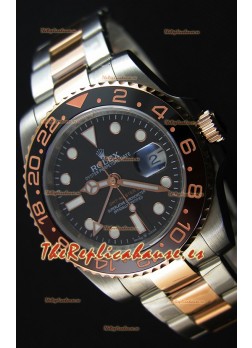 Rolex GMT Masters II 126711CHNR Everose Réplica Suiza a Espejo 1:1 en Acero tipo Ostra