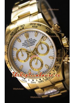 Rolex Cosmograph Daytona 116508 Movimiento Original Cal.4130 - Reloj de Acero 904L Mejorado y Actualizado Oro Amarillo