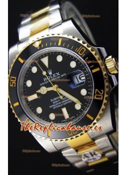 Rolex Submariner Date Ceramic Two Tone 116613 - Replica a Espejo 1:1 - Reloj Ultimate de Acero 904L