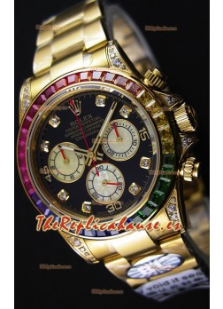 Rolex Cosmograph Daytona 116598 Movimiento Original Cal.4130 - Réplica a Espejo 1:1 Reloj de Acero 904L Mejorado y Actualizado Oro Amarillo
