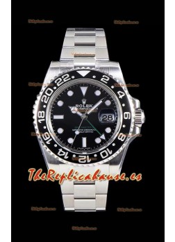 Rolex GMT Master II 116710LN Bisel de Cerámica Movimiento Cal. 3186 Réplica Suiza - Reloj de Acero 904L Ultimate