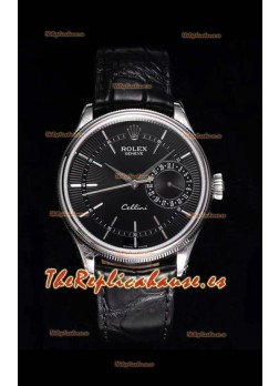 Rolex Cellini Date Ref#50519 Replica Reloj de Acero 904L Réplica a Espejo 1:1 Dial Negro