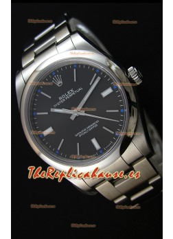 Rolex Oyster Perpetual Reloj Réplica Japonés - Dial Negro en Caja de 39MM