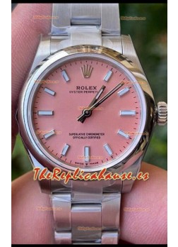 Rolex Oyster Perpetual REF#277200 31MM Movimiento y Réplica Suizo Dial Rosado Acero 904L Reloj Réplica Espejo 1:1