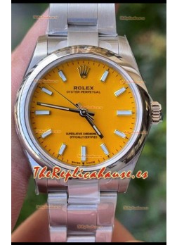 Rolex Oyster Perpetual REF#277200 31MM Movimiento y Réplica Suizo Dial Amarillo Acero 904L Reloj Réplica Espejo 1:1