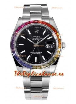 Rolex Datejust 41MM Reloj Réplica Suiza  - Acero 904L Dial Negro