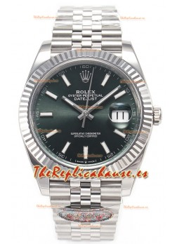Rolex Datejust 126334 41MM Cal.3135 72 Hours Energía Dial Verde Réplica Espejo 1:1 en 904L 