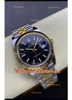 Rolex Datejust M126333 41MM ETA3235 72 Horas Energía Dial Negro Jubilee Réplica Espejo 1:1 Oro Amarillo Acero 904L