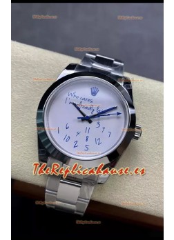 Rolex Datejust 41MM Dial "Who Cares I'm already Late" en Movimiento Suizo Automático
