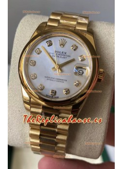 Rolex Datejust M278248 31MM Réplica Suiza in Gold - White Pearl Dial Calidad Espejo 1:1 