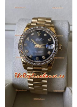 Rolex Datejust M278248 31MM Réplica Suiza en Oro - Dial Azul Perla Calidad Espejo 1:1