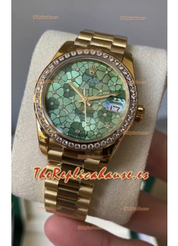 Rolex Datejust M278248 31MM Réplica Suiza en Oro - Dial Verde Motivo Calidad Espejo 1:1