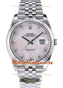 Rolex Datejust 126334 41MM ETA3235 72 Horas Energía Dial Perla Jubilee Réplica Espejo 1:1