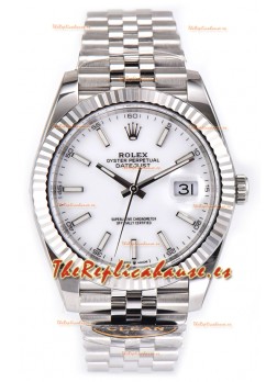 Rolex Datejust 126334 41MM ETA3235 72 Horas Energía Dial Blanco Perla Réplica Espejo 1:1