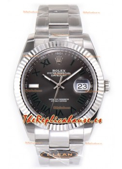 Rolex Datejust 126334 Wimbledon 41MM ETA3235 Dial Slate 72 Horas Energía Réplica Espejo 1:1