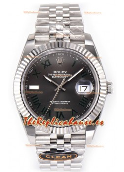 Rolex Datejust 126334 Wimbledon 41MM ETA3235 72 Horas Energía Dial Slate Jubilee Réplica Espejo 1:1