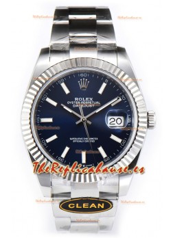 Rolex Datejust 126334 41MM ETA3235 72 Horas Energía Dial Azul Oyster Réplica Espejo 1:1