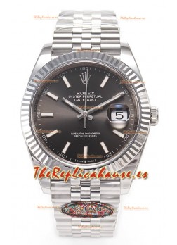 Rolex Datejust 126334 41MM ETA3235 72 Horas Energía Dial Gris Oyster Réplica Espejo  1:1