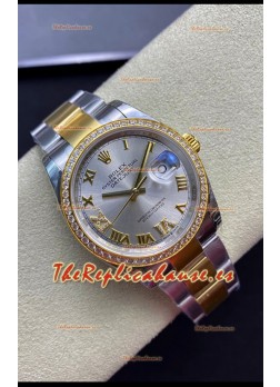 Rolex Datejust 126283RBR-0018 36MM Reloj Réplica Suizo a Espejo 1:1 Dial Plateado en 904L
