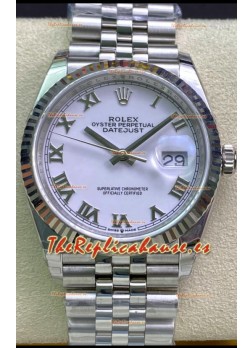 Rolex Datejust 126234 36MM Reloj Réplica Suizo en Acero 904L Dial Blanco Réplica a Espejo 1:1