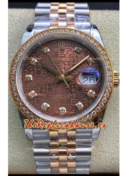 Rolex Datejust 126281 36MM Réplica Suizo en Acero 904L Dial Marrón Réplica a Espejo 1:1