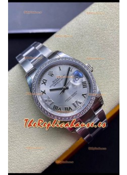 Rolex Datejust 126281RBR-0012 36MM Réplica Suizo a Espejo 1:1 en Acero 904L Dial Plateado