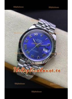 Rolex Datejust 41MM  Reloj Réplica Suizo Acero 904L Dial Azul - Réplica a Espejo 1:1