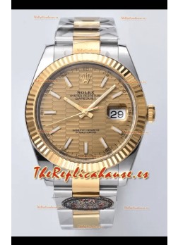 Rolex Datejust Movimiento Cal.3235 Réplica Espejo 1:1 Acero 904L 41MM - Dial con Motivo Estriado