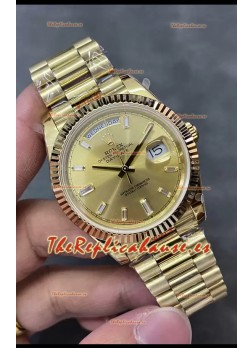 Rolex Day Date Presidential Oro Rosado 18K Reloj 40MM - Dial Oro Calidad Espejo 1:1