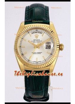 Rolex Day Date Reloj Oro Amarillo Caja Acero 904L Dial Acero 36MM - Calidad Espejo 1:1