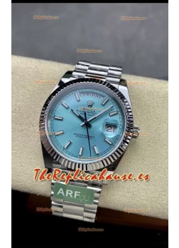 Rolex Day Date 904L Acero Inoxidable Reloj Dial Azul Tiffany 40MM - Calidad Espejo 1:1