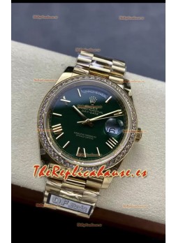 Rolex Day Date Presidential Reloj Oro Rosado 18K 40MM - Dial Verde Oliva Calidad Espejo 1:1