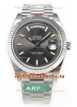 Rolex Day Date Presidential Acero Inoxidable Reloj Dial Gris 40MM - Calidad Espejo 1:1