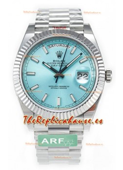 Rolex Day Date 904L Acero Inoxidable Reloj Dial Azul Tiffany 40MM - Calidad Espejo 1:1