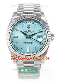 Rolex Day Date Acero Inoxidable 904L Reloj Dial Diamantes Azul Tiffany 40MM - Calidad Espejo 1:1