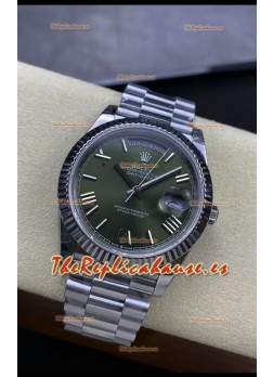 Rolex Day Date Presidential Acero Inoxidable Dial Verde 40MM - Calidad Espejo 1:1