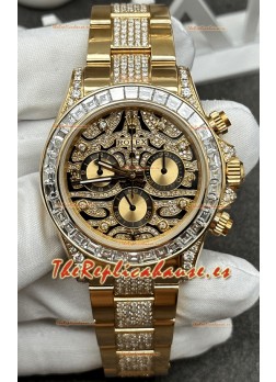 Rolex Cosmograph Daytona Edición "Eye of the Tiger" Reloj Réplica Espejo 1:1 En 904L Oro Amarillo