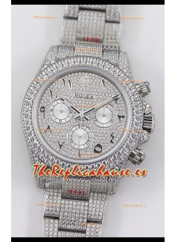 Rolex Cosmograph Daytona Acero 904L ICED OUT Movimiento Cal.4130 - Reloj Acero 904L