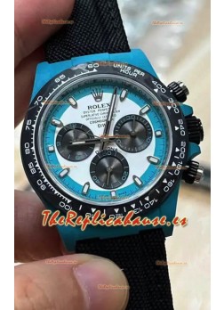 Rolex Cosmograph Daytona Edición DiW CELESTE INVERT Reloj Fibra de Carbono - Movimiento Cal.4130