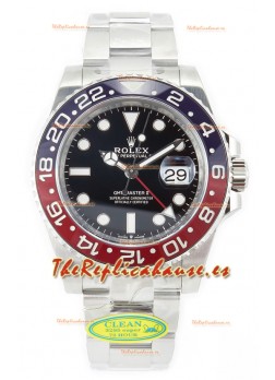Rolex GMT Masters II 126710BLRO Cal.3285 72 Horas Energía Correa Oyster Swiss Réplica Suiza Acero 904L