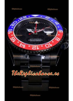 Rolex GMT Suizo "Titan Revenge" Naranja y Azul Reloj Réplica Suizo Movimiento ETA 3186