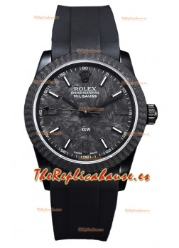 Rolex Milgauss DiW Reloj Caja Carbón Negro - Movimiento Automático ETA2836 en Correa Negra