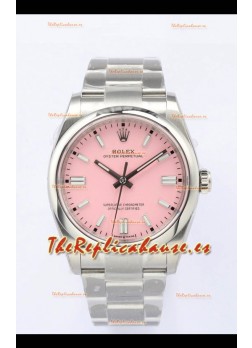 Rolex Oyster Perpetual REF#126000 36MM Movimiento Suizo Réplica Suiza Dial Rosado Acero 904L Reloj Réplica a Espejo 1:1
